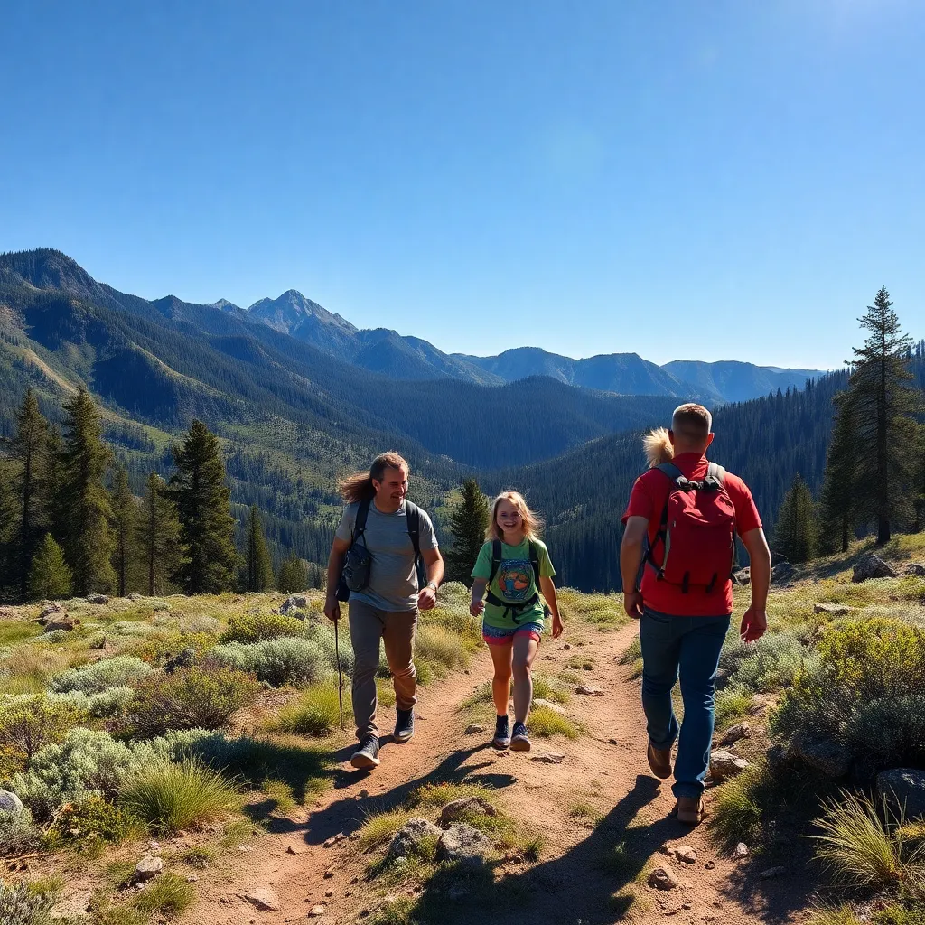A Colorado family hiking together, representing the journey of supporting a loved one through addiction and recovery