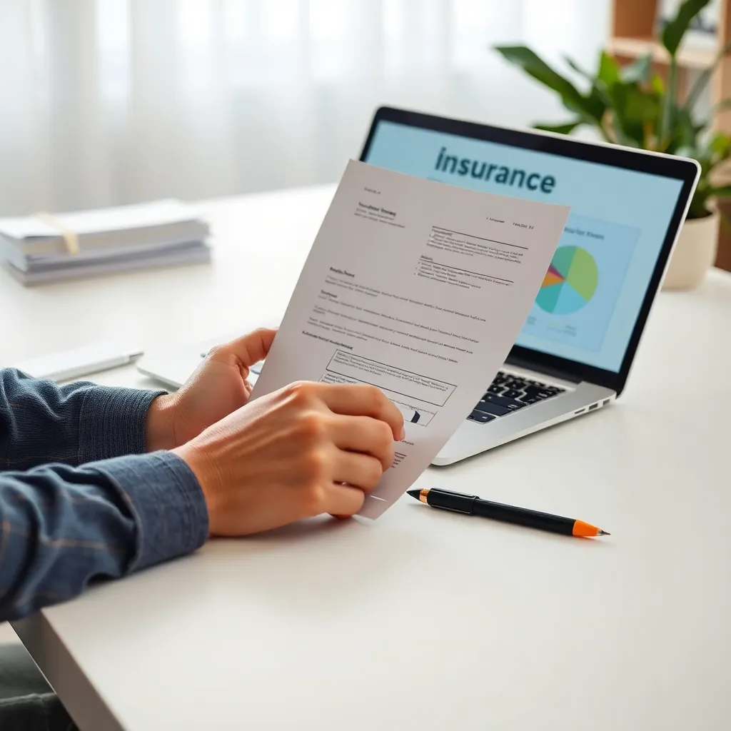 A person reviewing insurance and financial documents, representing the process of accessing affordable addiction treatment in Colorado